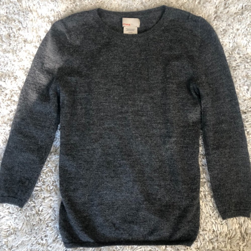 Cuyana / Grey 100% Baby Alpaca Sweater